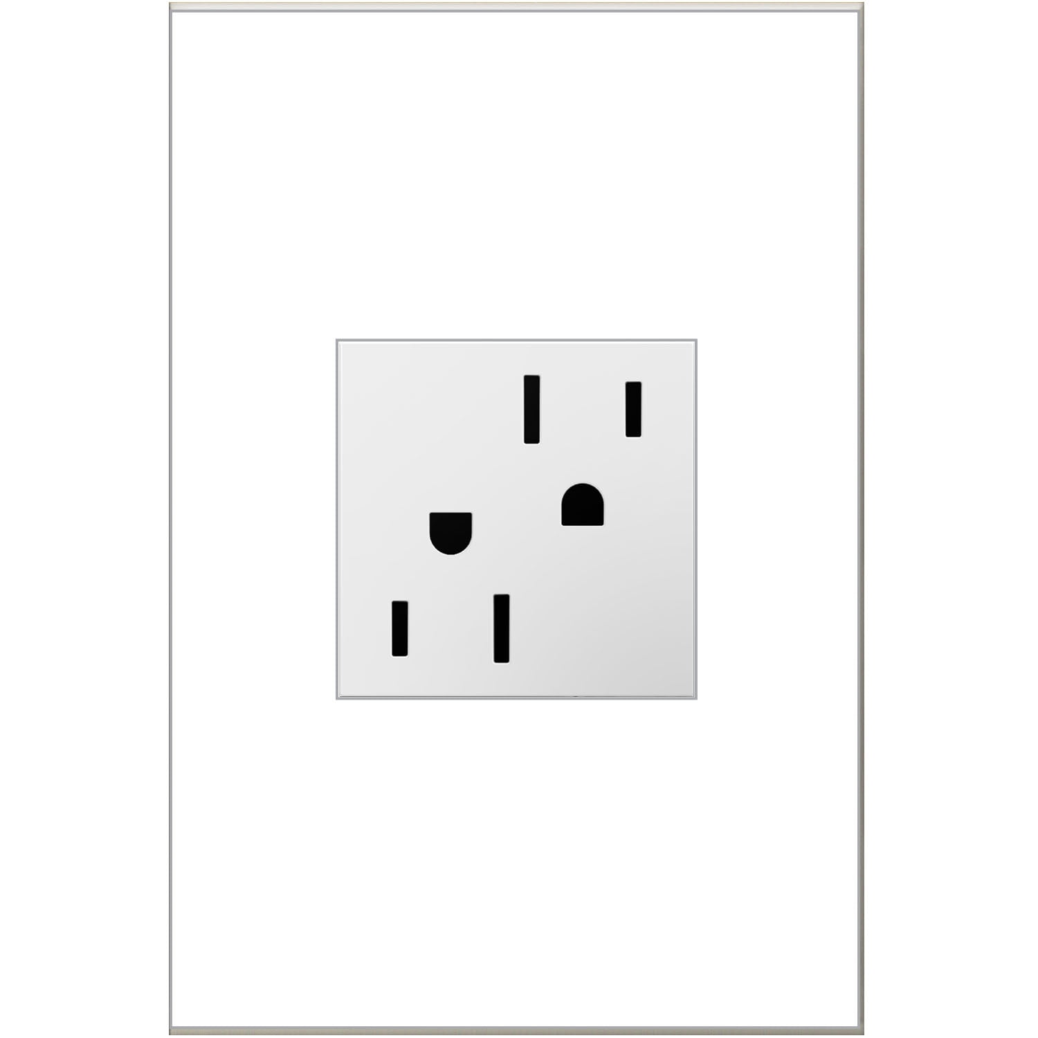 White Tamper-Resistant Electrical Outlet with Wall Plate