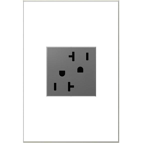 LEGRAND - Adorne Outlet - 20 Amp - ARTR202M4, Magnesium - Tamper Resistant