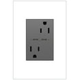 thumbnail image 1 of Legrand ARTRUSB15PD30M4 Adorne 15 Ampere Tamper Resistant Electrical Outlet - Magnesium, 1 of 7