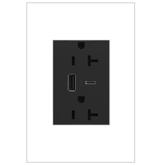 Legrand Artrusb206ac Adorne 20 Ampere Tamper Resistant Electrical Outlet - Grey