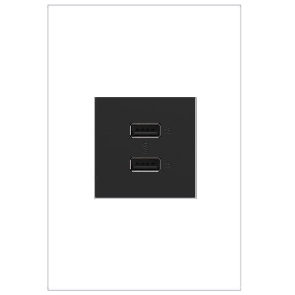 Legrand ARUSB2AA6G4 Adorne 6 Amp Ultra-Fast Usb-A Outlet Module - Grey