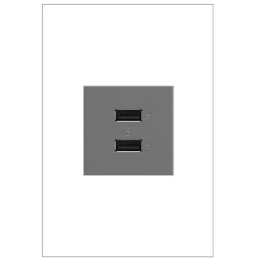 Legrand Arusb2aa6 Adorne 6 Amp Ultra-Fast Usb-A Outlet Module - Magnesium