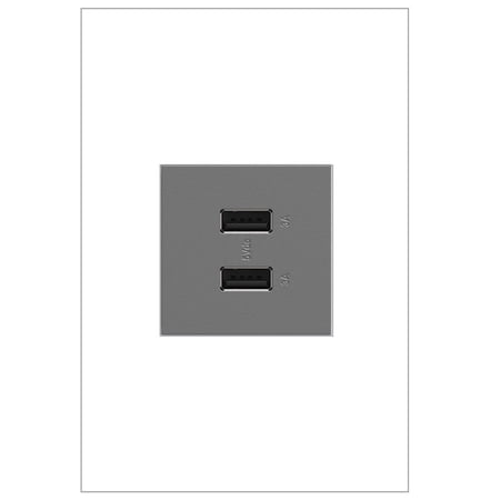 Legrand ARUSB2AA6M4 Adorne 6 Amp Ultra-Fast Usb-A Outlet Module - Magnesium