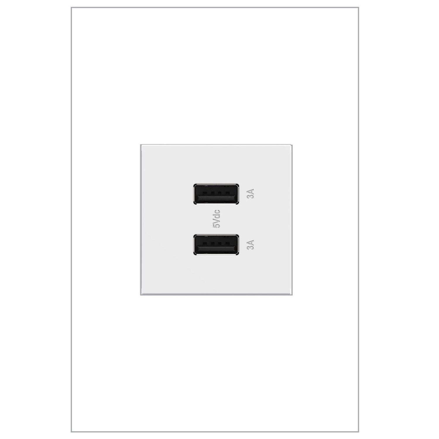 Legrand ARUSB2AA6W4 Adorne 6 Amp Ultra-Fast Usb-A Outlet Module - White ...