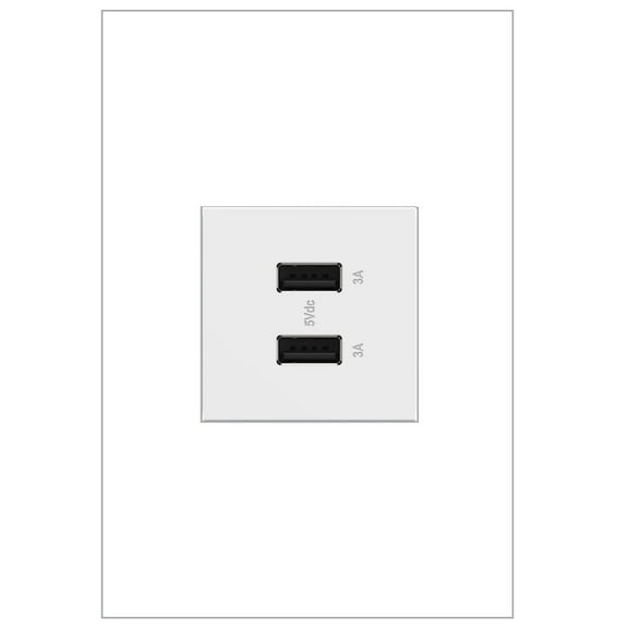 Legrand Arusb2aa6 Adorne 6 Amp Ultra-Fast Usb-A Outlet Module - White