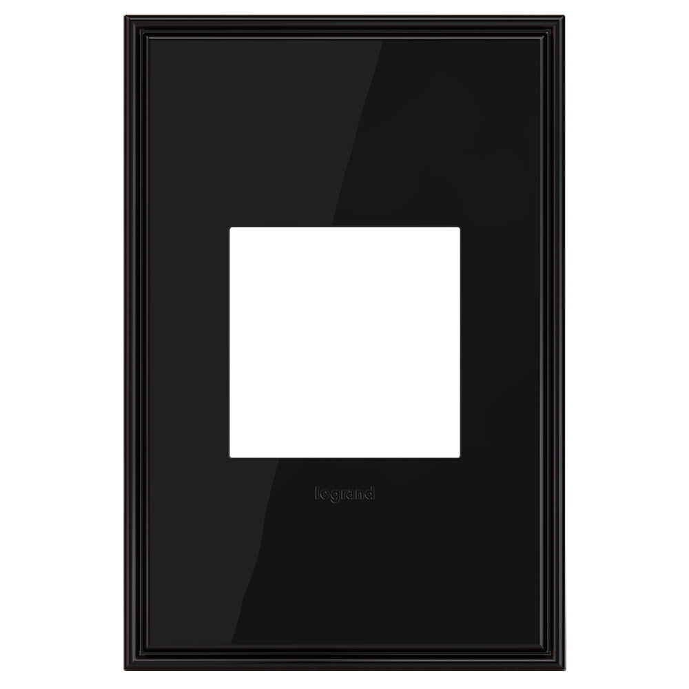 Legrand Awc1g24 Adorne Cast Metal 1-Gang Light Switch / Outlet Cover Wall Plate - Black