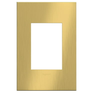 Legrand Awc1g34 Adorne Cast Metal 1+ Gang Light Switch / Outlet Cover Plate - Brass