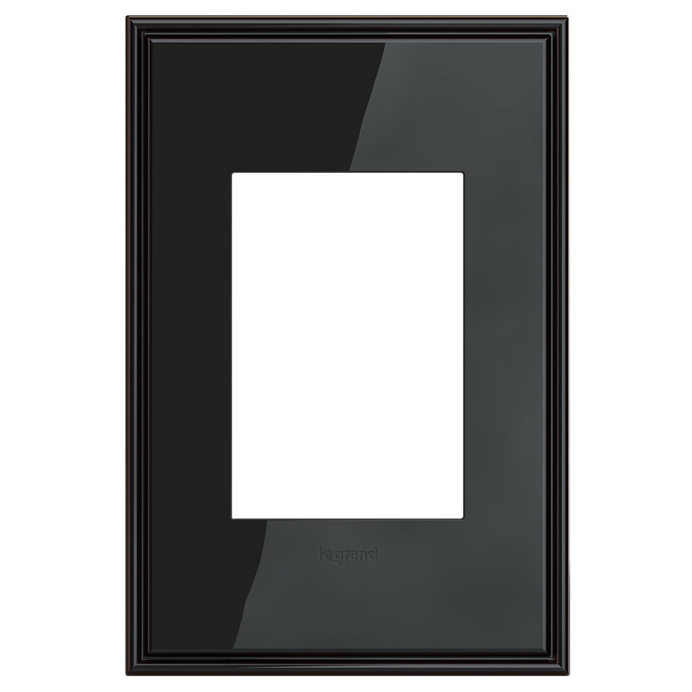 Legrand Awc1g34 Adorne Cast Metal 1+ Gang Light Switch / Outlet Cover Wall Plate - Black