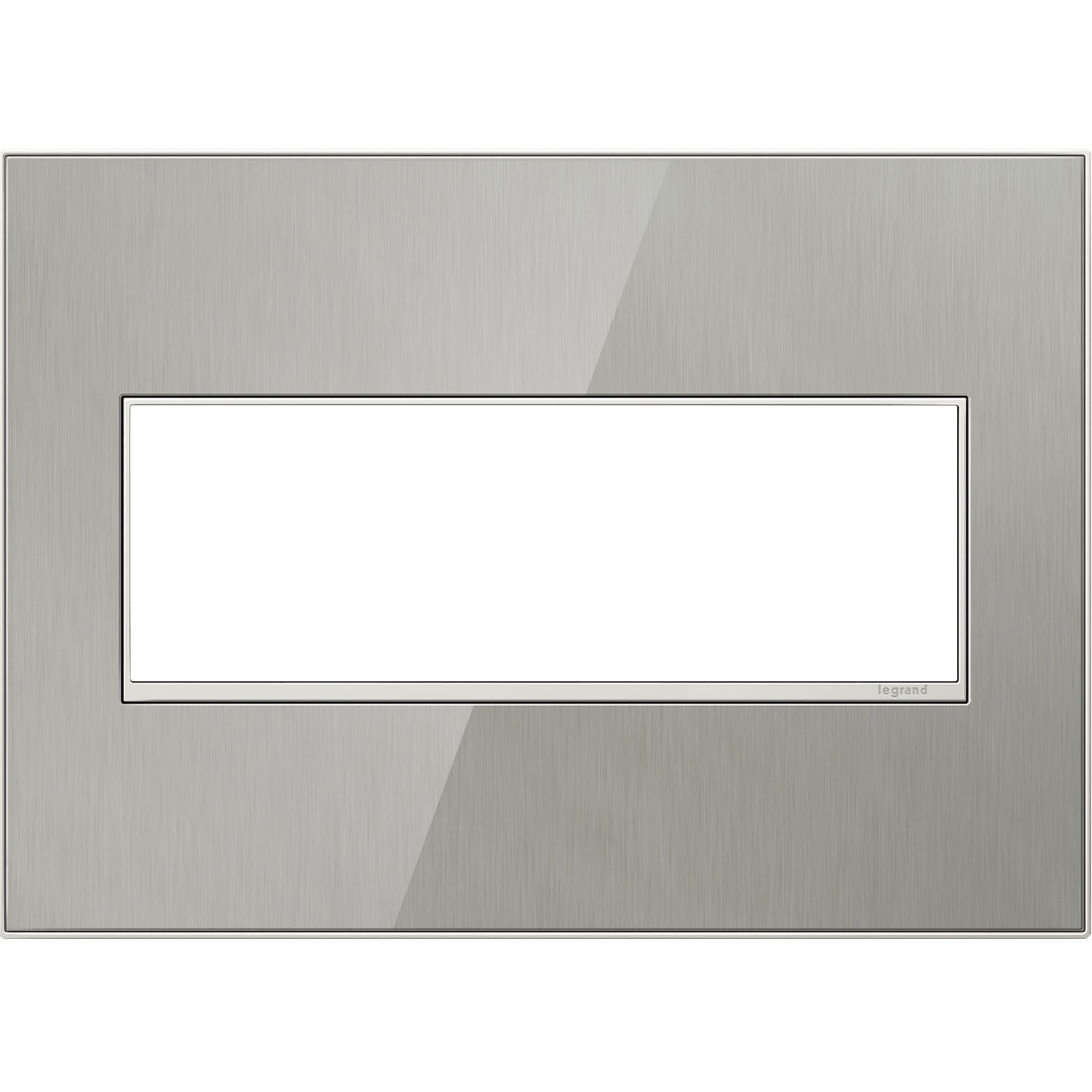 Legrand AWM3GMS4 Adorne Real Materials Metal 3-Gang Light Switch / Outlet Cover Wall Plate