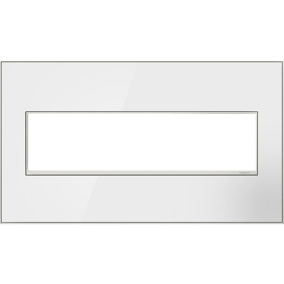 Legrand Awm4g4 Adorne Real Materials 4-Gang Light Switch / Outlet Cover Wall Plate - White