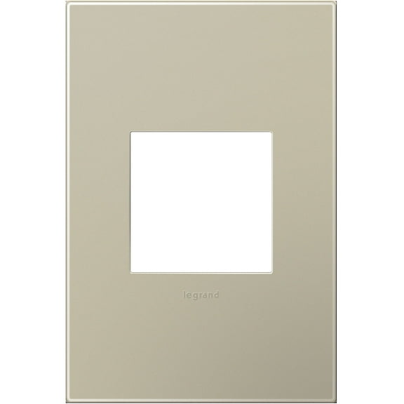 Legrand Awp1g26 Adorne Plastic 1 Gang Light Switch / Outlet Cover Wall Plate - Silver