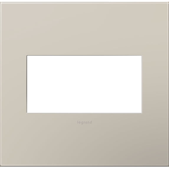 Legrand AWP2GGG4 Adorne Plastic 2-Gang Light Switch / Outlet Cover Wall Plate - Greige