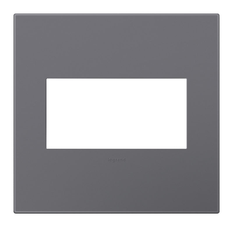 Legrand Awp2gmg4 Adorne Plastic 2-Gang Light Switch / Outlet Cover Wall Plate - Magnesium