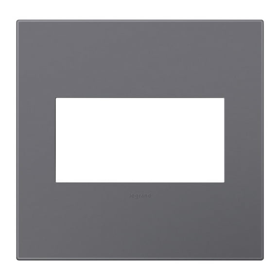 Legrand Awp2gmg4 Adorne Plastic 2-Gang Light Switch / Outlet Cover Wall Plate - Magnesium