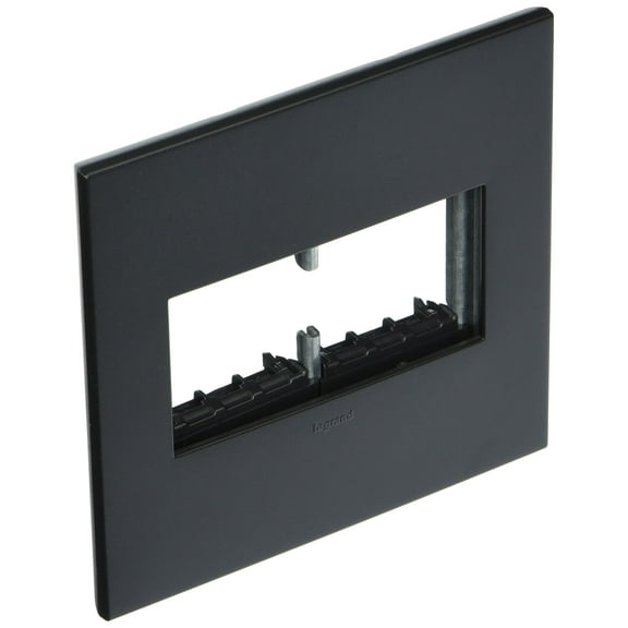 Legrand Awp2r4 Adorne Plastic 2-Gang Light Switch / Outlet Cover Wall Plate - Grey