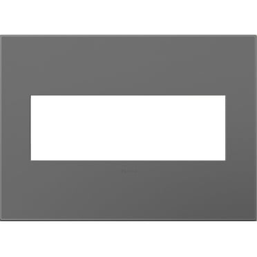 Legrand Awp3gmg4 Adorne Plastic 3-Gang Light Switch / Outlet Cover Wall Plate - Magnesium