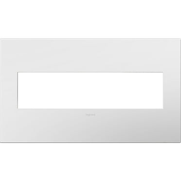 Legrand Awp4g4 Adorne Plastic 4-Gang Light Switch / Outlet Cover Wall Plate - White
