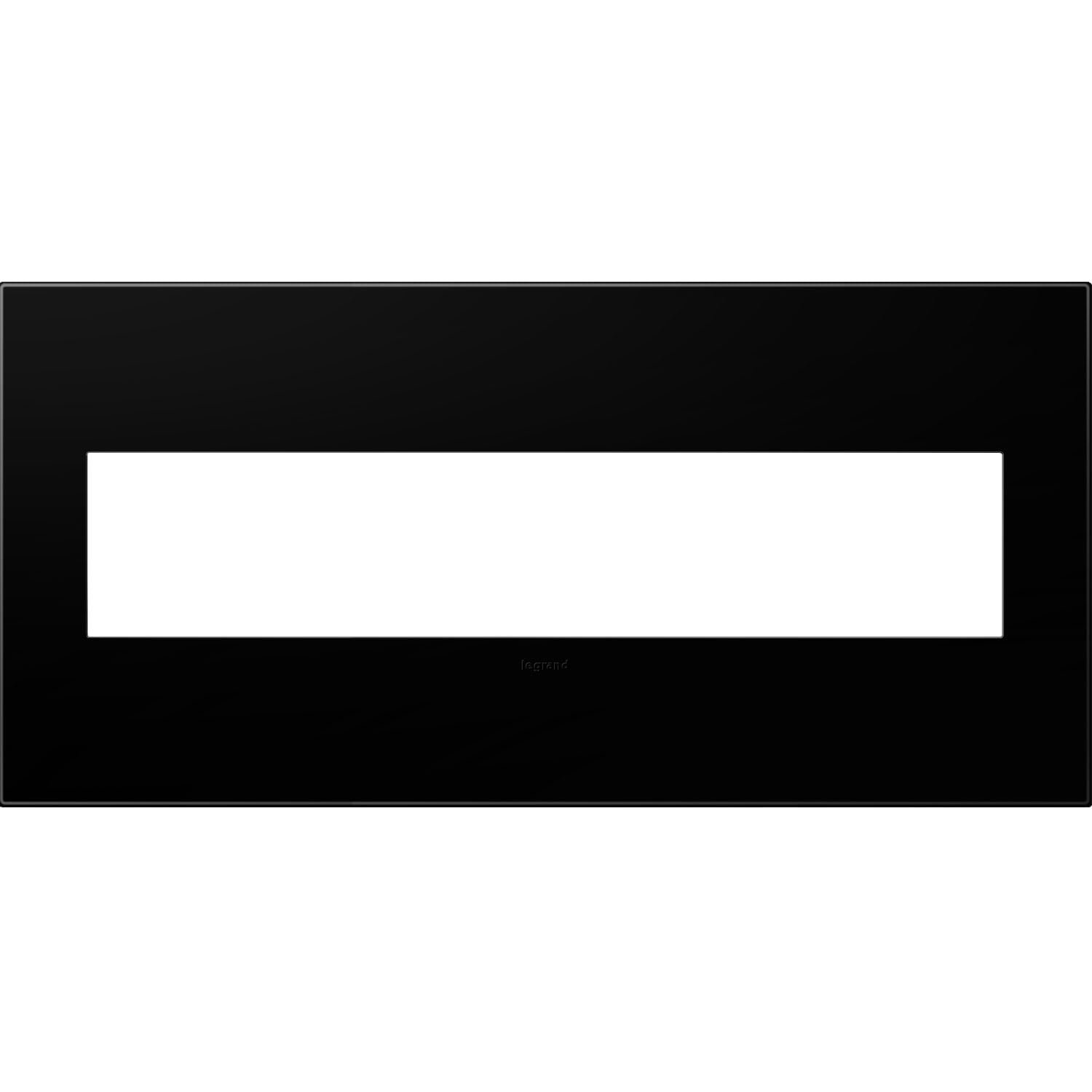 Legrand AWP5GNK1 Adorne Plastic 5-Gang Light Switch / Outlet Cover Wall Plate - Black