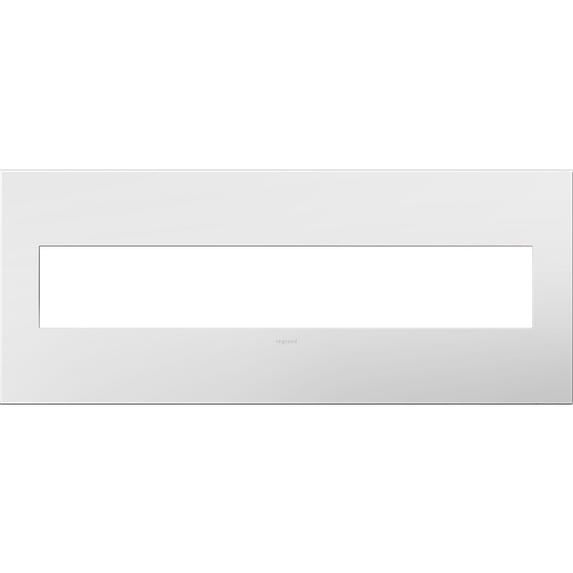 Legrand AWP6GWH1 Adorne Plastic 6-Gang Light Switch / Outlet Cover Wall Plate - White