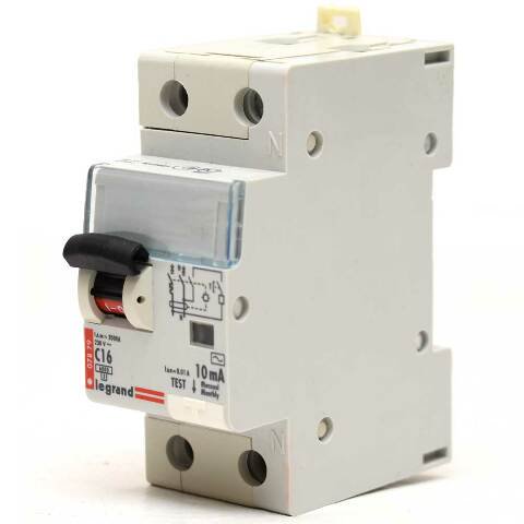 Legrand Boat Toggle Circuit Breaker 07879 | Tiara 1P+N C16 10mA 230V