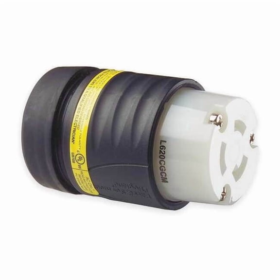 Legrand Connector,250VAC,20A,L6-20R,2P,3W L620CGCM