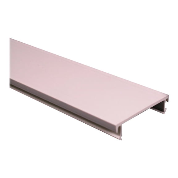 Cover, CableSmart 40N2 Series, 2 Channel, 2 3/16 in W, 1/2 in H, 96 in L, Ivory 40N2C08V