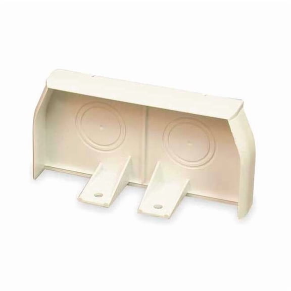End Cap, CableSmart 40N2 Series, 1 Channel, 4 in W, 2 in H, 0.6875 in L, White 40N2F20WH