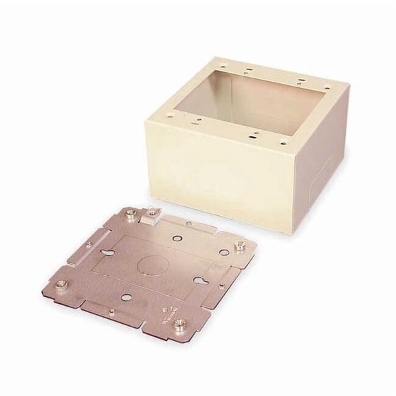 C2G Wiremold 2400 Double Gang Extra Deep Device Box Fitting - Cable raceway device box fitting - ivory