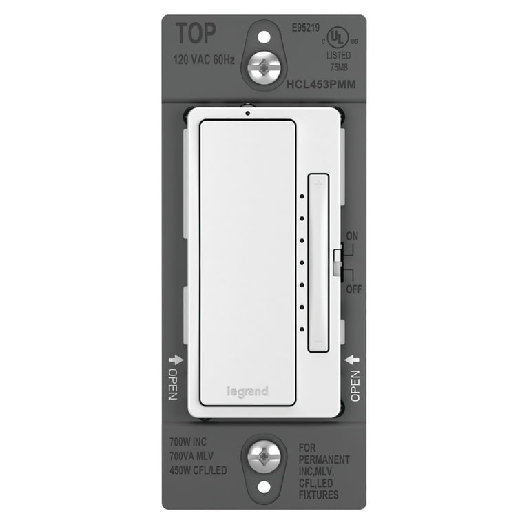 Legrand Radiant 450-Watt Multi-Location White Illuminated Master Dimmer LED Dimmer Legrand Radiant 450-Watt Multi-Location White Illuminated Master Dimmer LED Dimmer