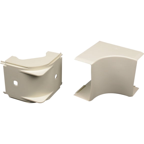 Internal Elbow Raceway, PN05 Series, 1 Channel, 1.125 in W, 0.625 in H, 2-1/8 in L, Ivory