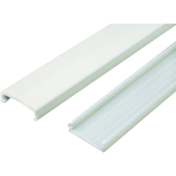 Legrand NM1 Nonmetallic Raceway Wire Channel, 15/16 in W x 7/16 in H x 5 ft L, Plastic, Ivory