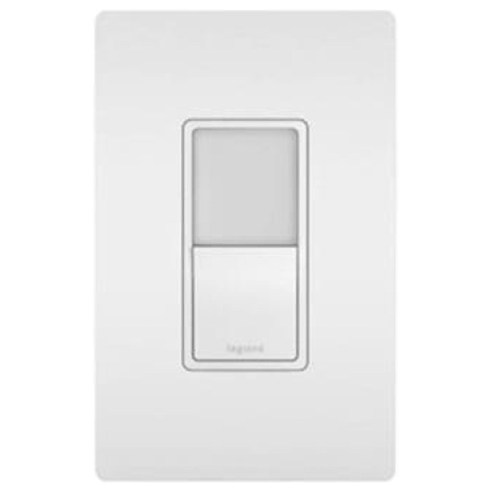 White Single-Pole/3-Way Rocker Light Switch with Night Light