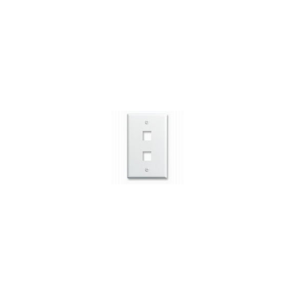 Legrand On-Q 2-Port Keystone Wall Plate, White F3402WHV1