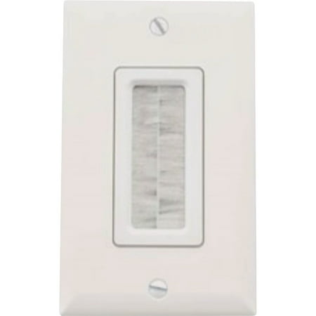Legrand - In-Wall Low-Voltage Cable Access Plate with Bracket, Pair - White