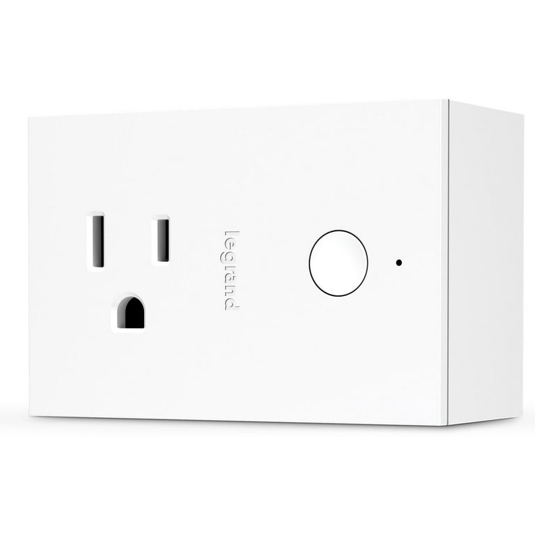 Legrand-On-Q HKRP10 Smart Plug WiFi Outlet Switch, Works with Apple  HomeKit, Alexa & Google Assistant, No Wiring Required, White 