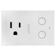 Legrand-On-Q HKRP20 Smart Plug WiFi Outlet Dimmer Switch, Works with Apple HomeKit, Alexa & Google Assistant, No Wiring Required, White