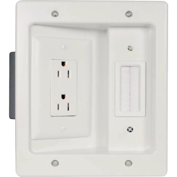 Legrand - On-Q HT2102WHV1 Flat Panel in Wall Cable Management TV Connection Kit, White