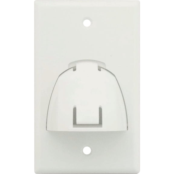 Legrand On-Q Single Gang Hinged Bullnose Wall Plate, White WP9001WHV1