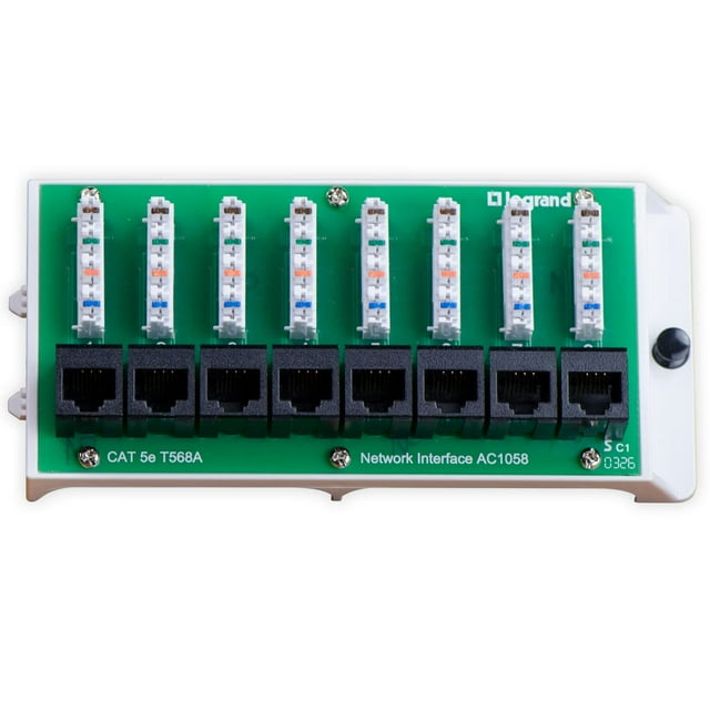 Legrand - OnQ Cat5e Network Interface Module, Wifi Module with 8 Ports ...