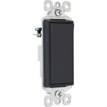 Legrand radiant 15 Amp 120 Volt Single-Pole Decorator/Rocker Light Switch, Black