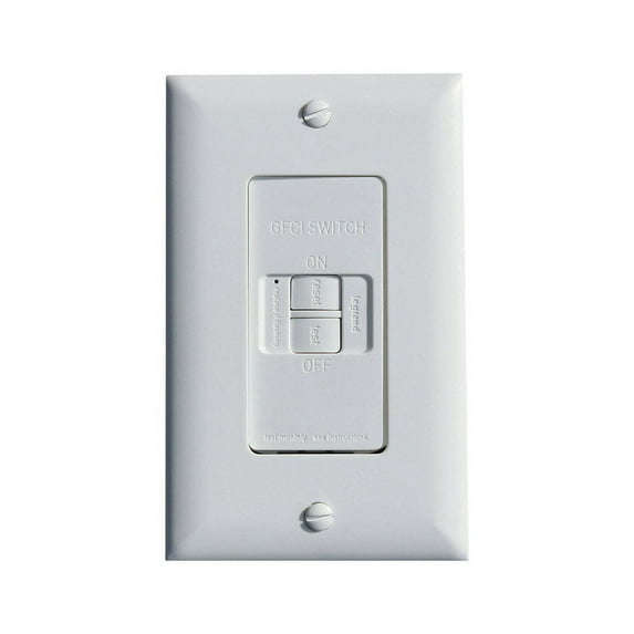 Legrand-Pass & Seymour 2087WCC4 Receptacle Combo SinglePole Switch Self Test GFCI Outlet with Dead Front 20A 125
