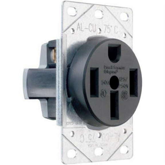 Legrand  -Pass & Seymour 3894CC6 Flush Outlet 50-Amp 125-volt/250-volt Three Pole Four Wire