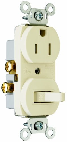 Light Almond Tamper-Resistant Combo Switch and Receptacle