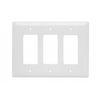 White Oversized 3-Gang Decorator Nylon Wall Plate