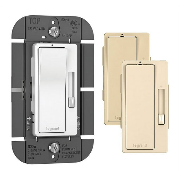 Legrand - Pass & Seymour RH1103PTCCCV6 120V, 1100W Single Pole/3-Way Dimmer Switch