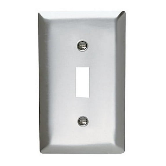Pass & Seymour Legrand SSO1 1-Gang Toggle Light Switch Cover Wall Plate, Jumbo Size, Stainless Steel