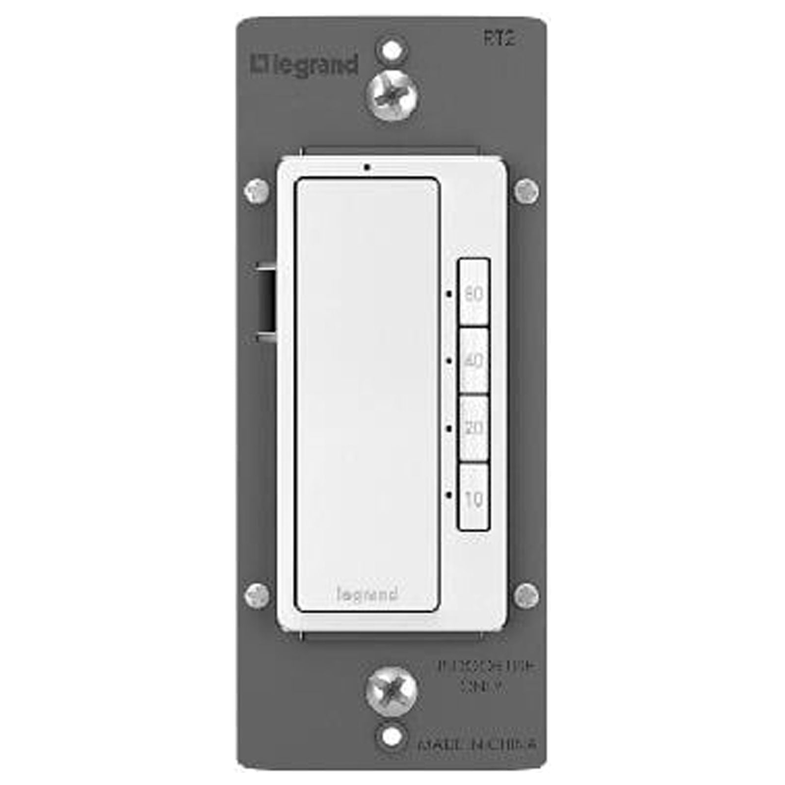 Legrand RT2WCCV4 Pass & Seymour Radiant Timer Switch, 60-Minute, White ...