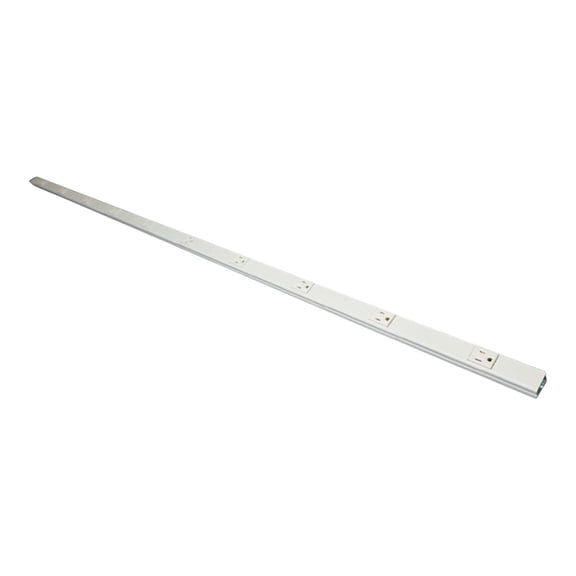 Legrand Outlet Strip, Plug Converter, 5-15R, 3 ft., White WH20GB306
