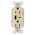 thumbnail image 1 of Legrand R26usbac6 Radiant 6 Ampere Tamper Resistant Electrical Outlet - Off White, 1 of 7
