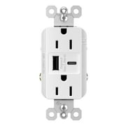 Legrand R26usbac6 Radiant 6 Ampere Tamper Resistant Electrical Outlet - White